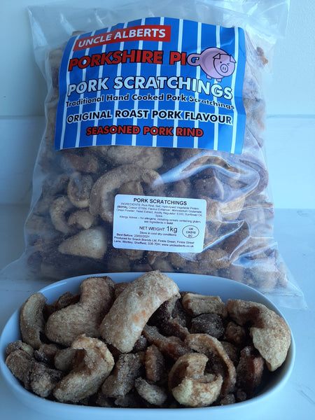 Uncle Alberts Porkshire Pig Pork Scratchings (1x1kilo Bag)