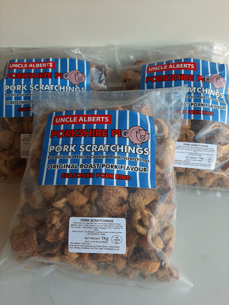 Uncle Alberts Porkshire Pig Pork Scratchings (1x1kilo Bag)