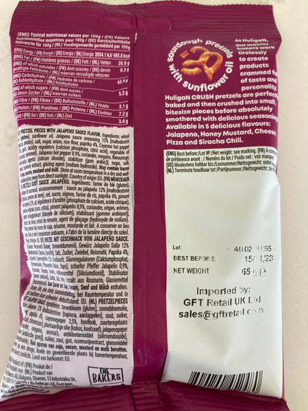 Huligan Pretzel Crush Jalapeno Sauce 18x65g